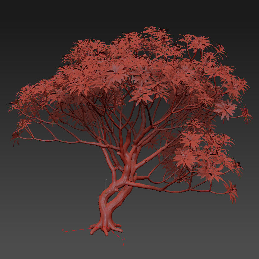 Plumeria man 3D model_3