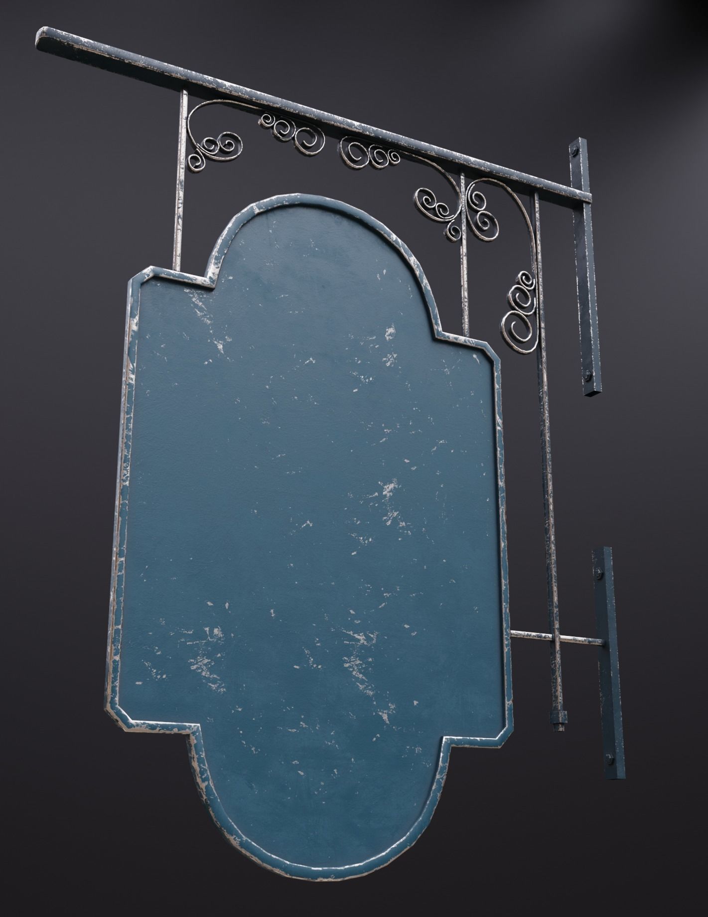 Wall Mount Signboard Pack Low-poly 3D model_3
