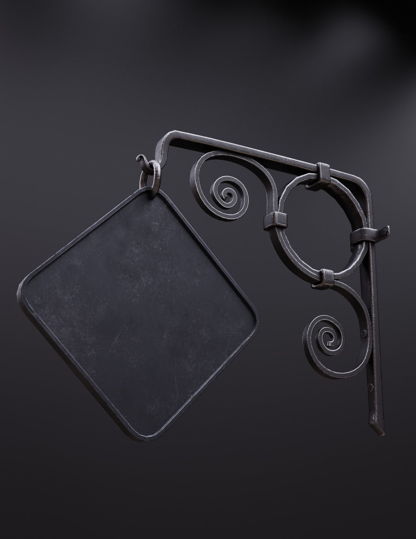 Wall Mount Signboard Pack Low-poly 3D model_9