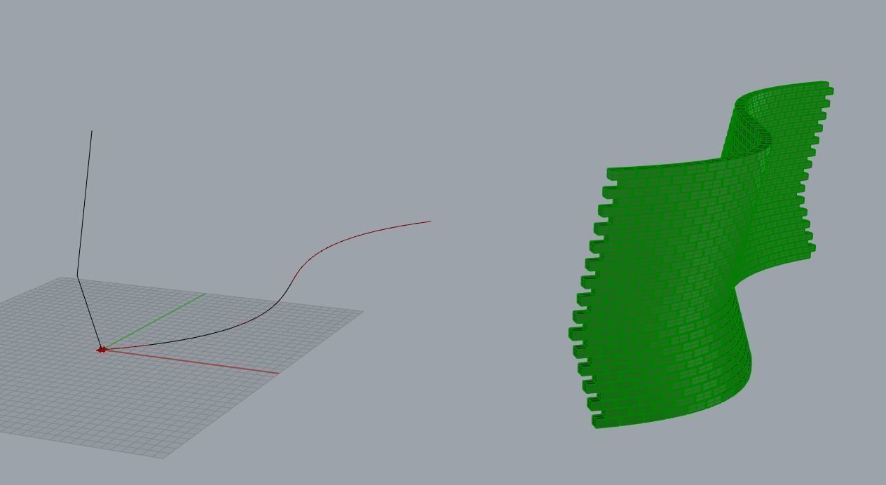 Parametric Brick Wall 3D model_4