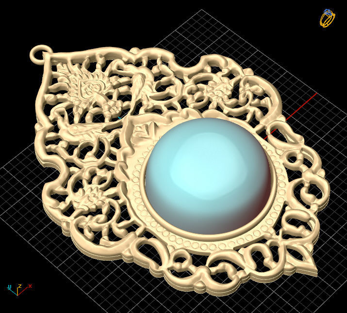 bird necklace 3D print model_3