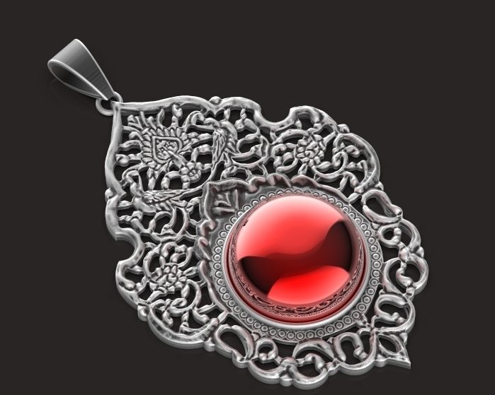 bird necklace 3D print model_1