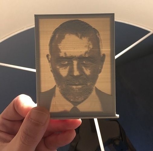 Anthony Hopkins portrait picture in frame  Free 3D print model