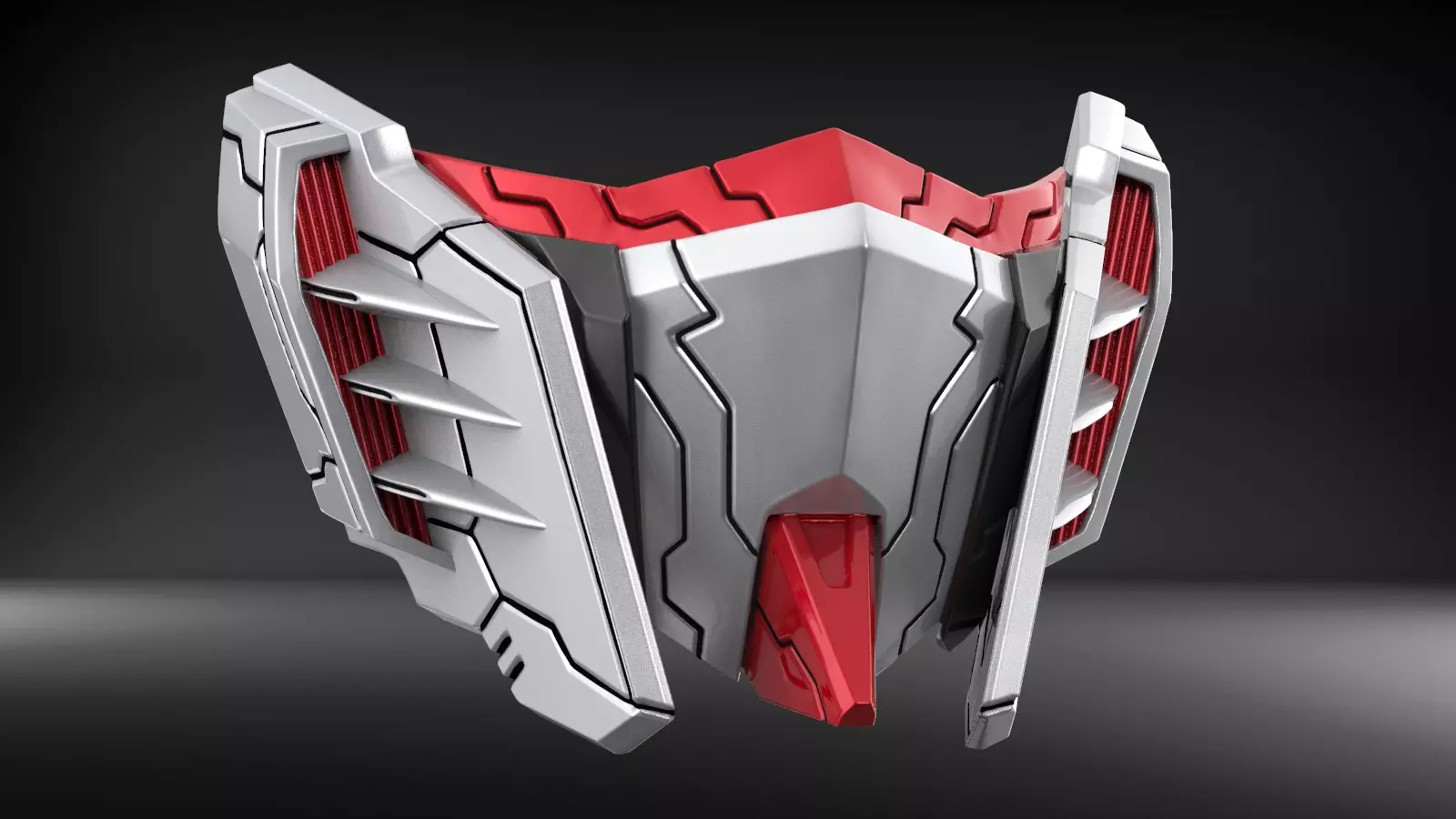 Mecha mask V4 STL for 3D print model_0