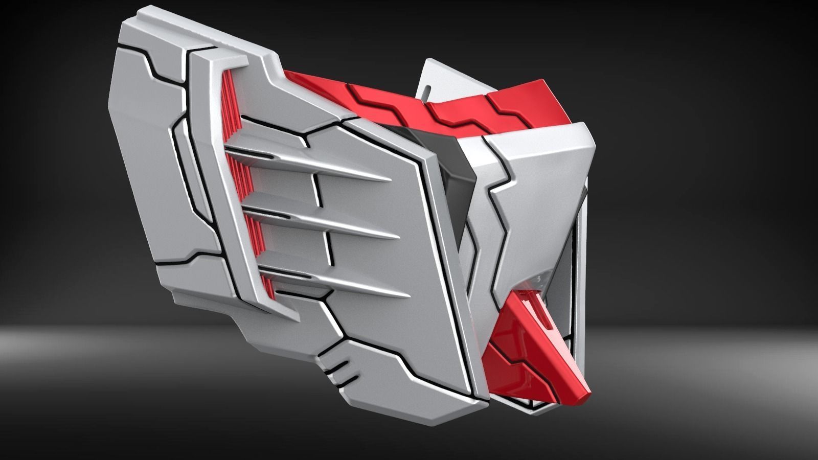 Mecha mask V4 STL for 3D print model_2