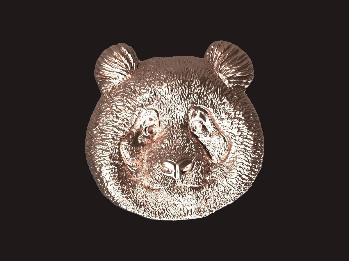 Panda bas relief pendant 3D print model 3D print model_2
