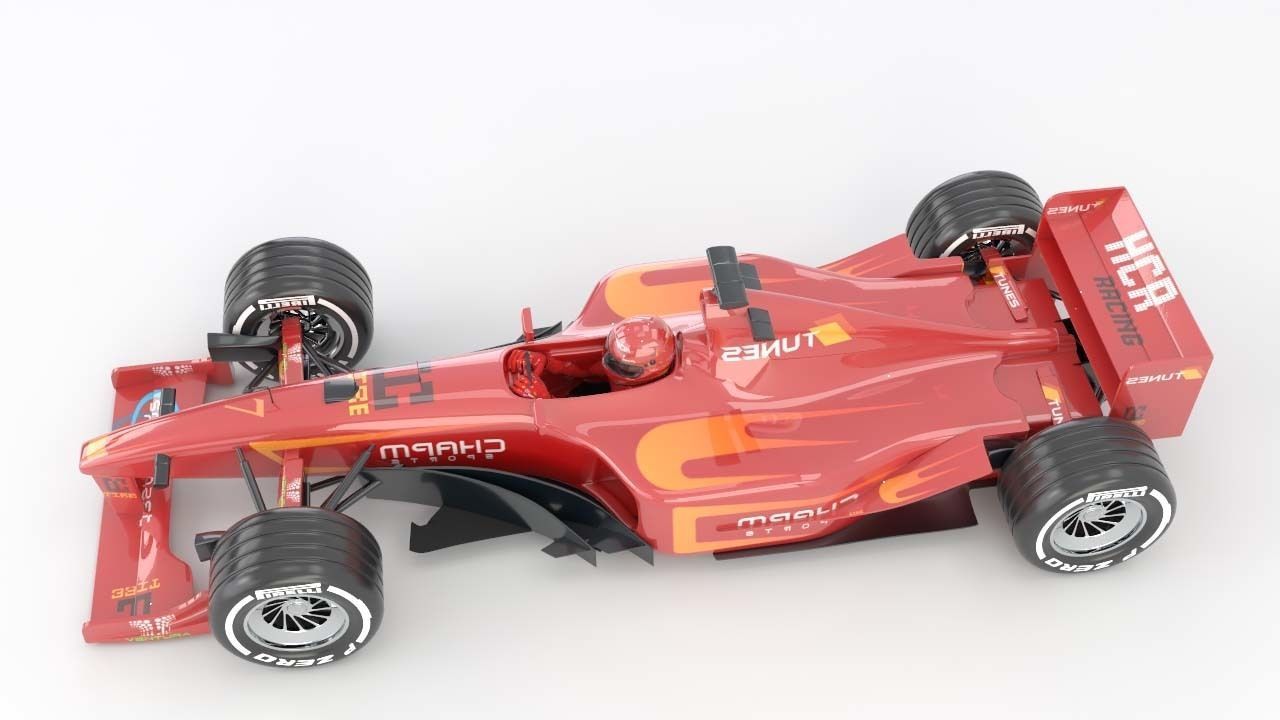 Formula 1 ferrari racing car 3D model_5