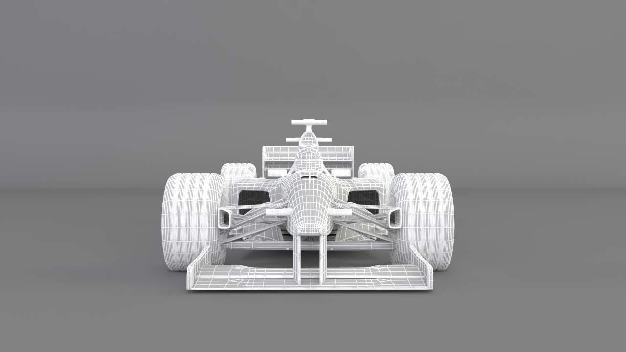 Formula 1 ferrari racing car 3D model_8