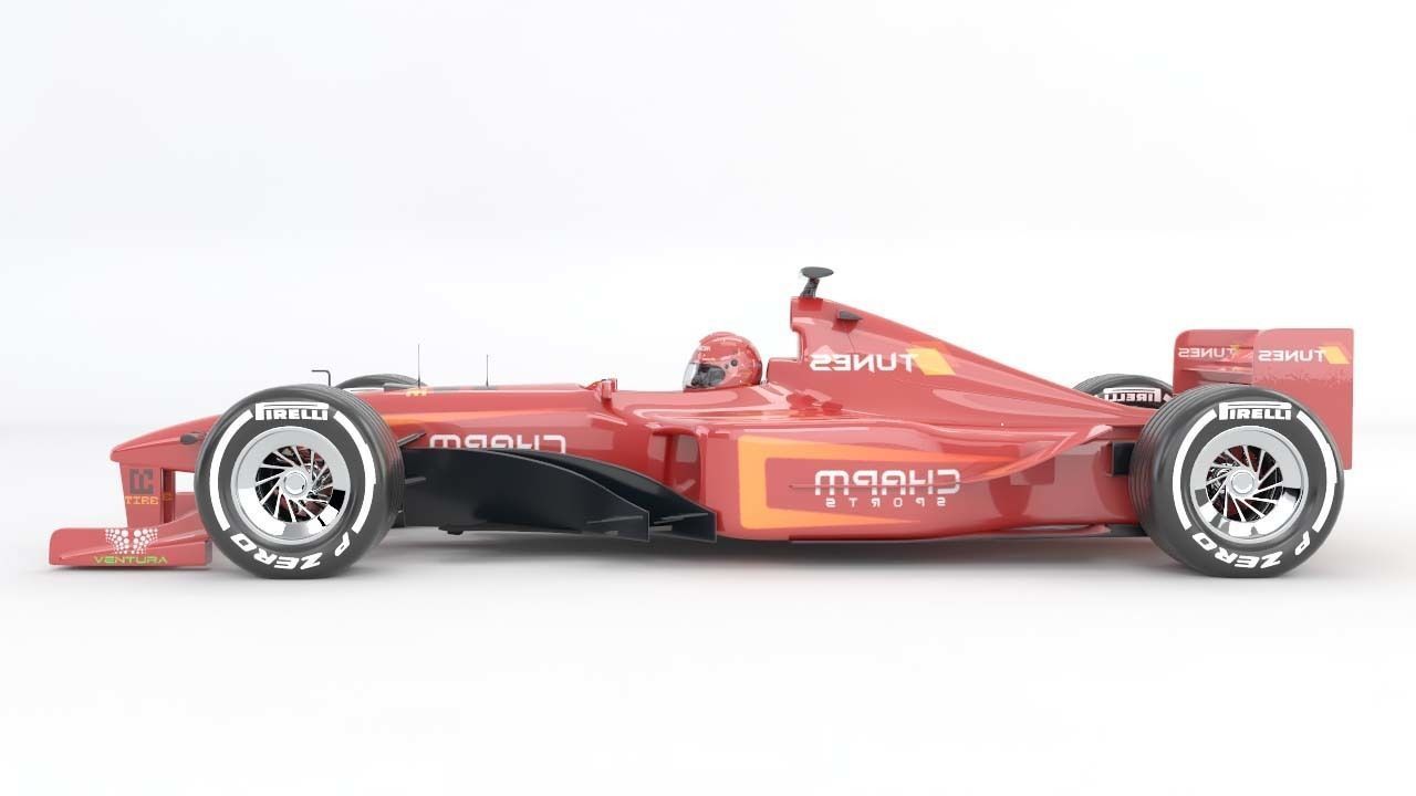 Formula 1 ferrari racing car 3D model_1
