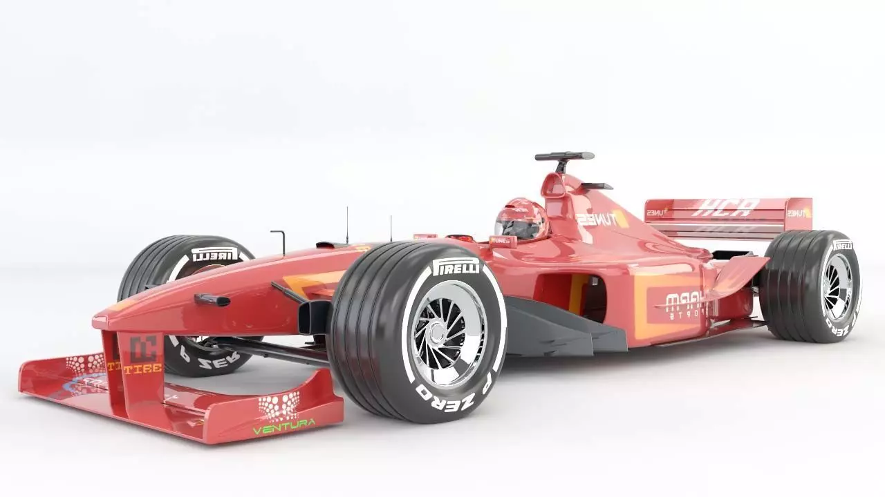 Formula 1 ferrari racing car 3D model_0