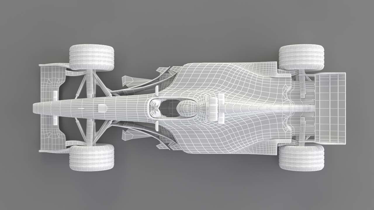 Formula 1 ferrari racing car 3D model_10