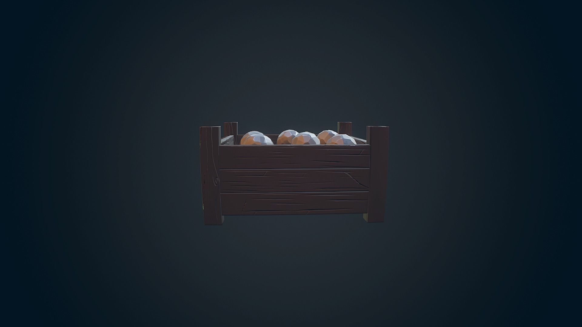 Cannon balls  - PBR Low-poly 3D model_8