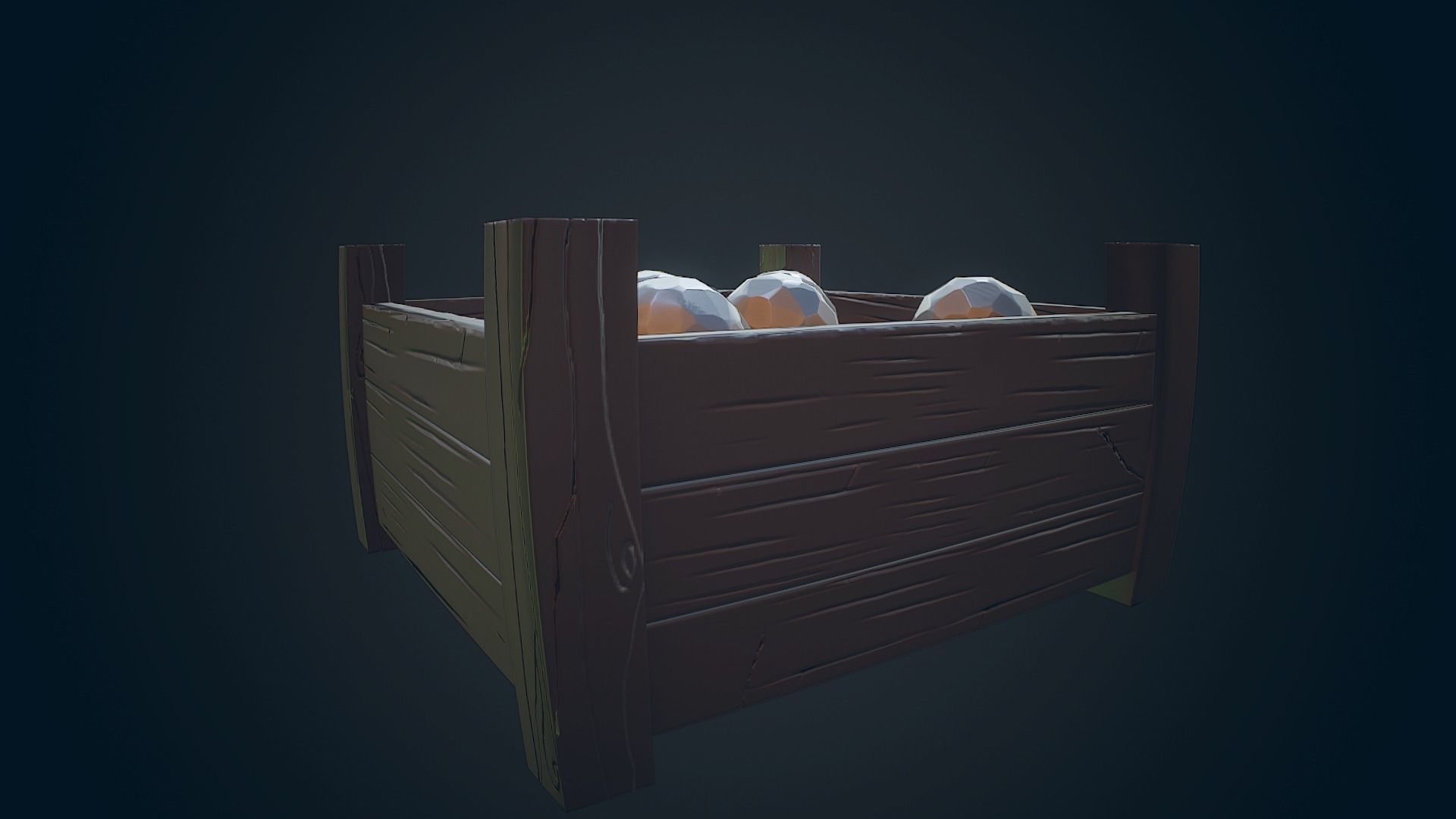 Cannon balls  - PBR Low-poly 3D model_10