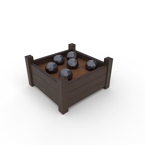 Cannon balls  - PBR Low-poly 3D model