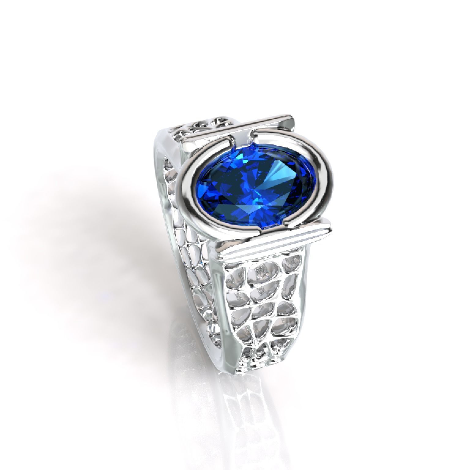 Anillo Solitario Elegante    Elegant Solitaire Ring 3D model_2