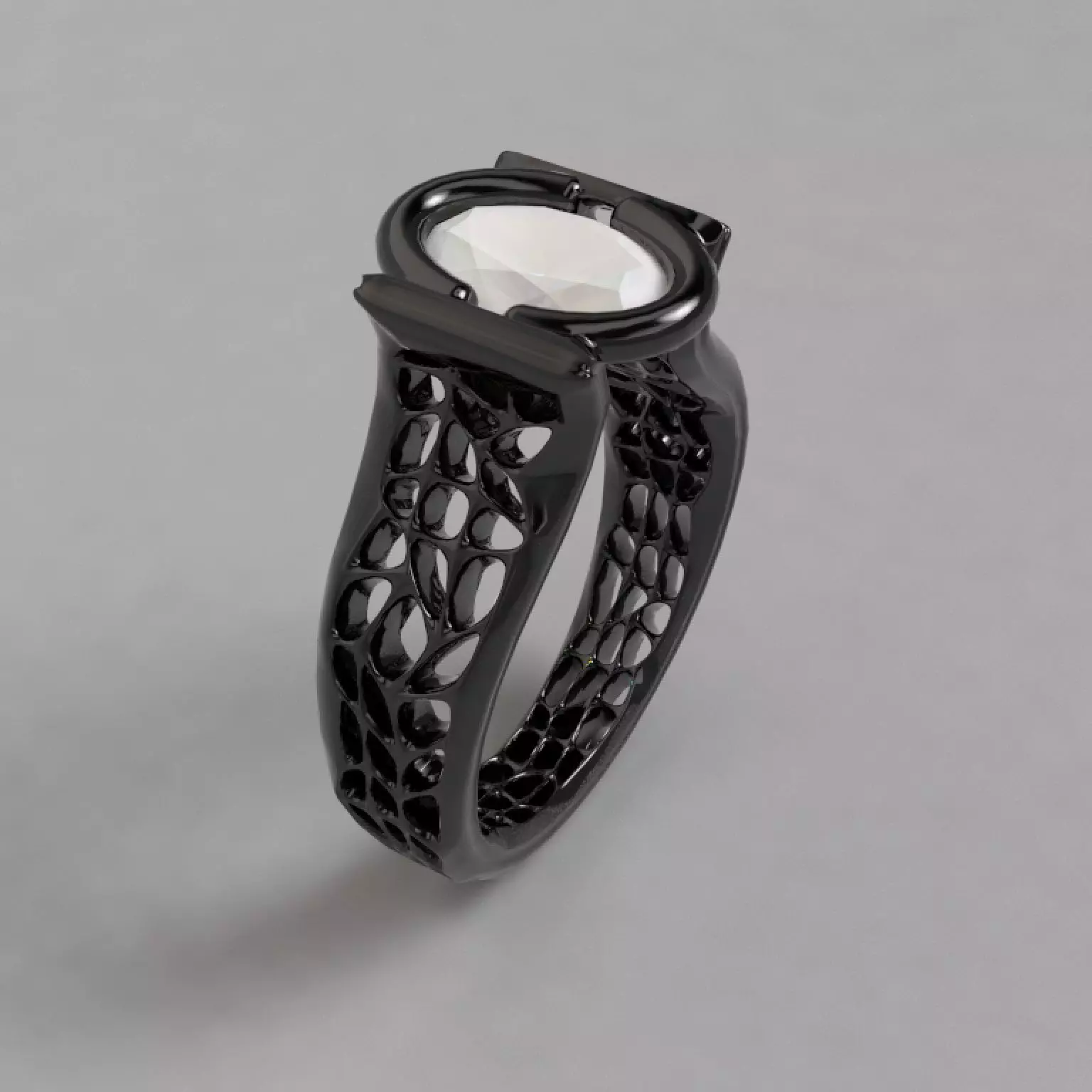 Anillo Solitario Elegante    Elegant Solitaire Ring 3D model_0