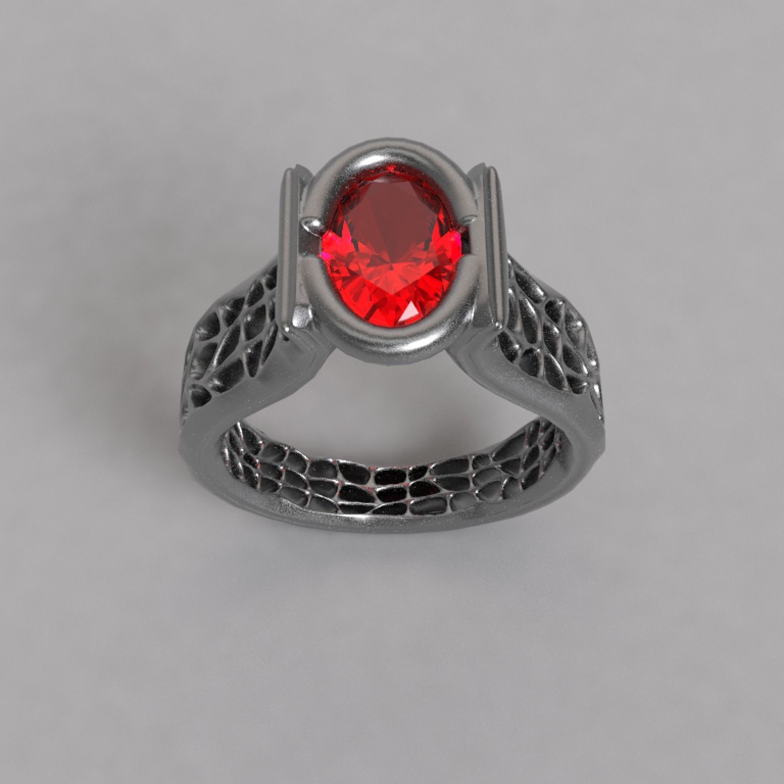 Anillo Solitario Elegante    Elegant Solitaire Ring 3D model_3