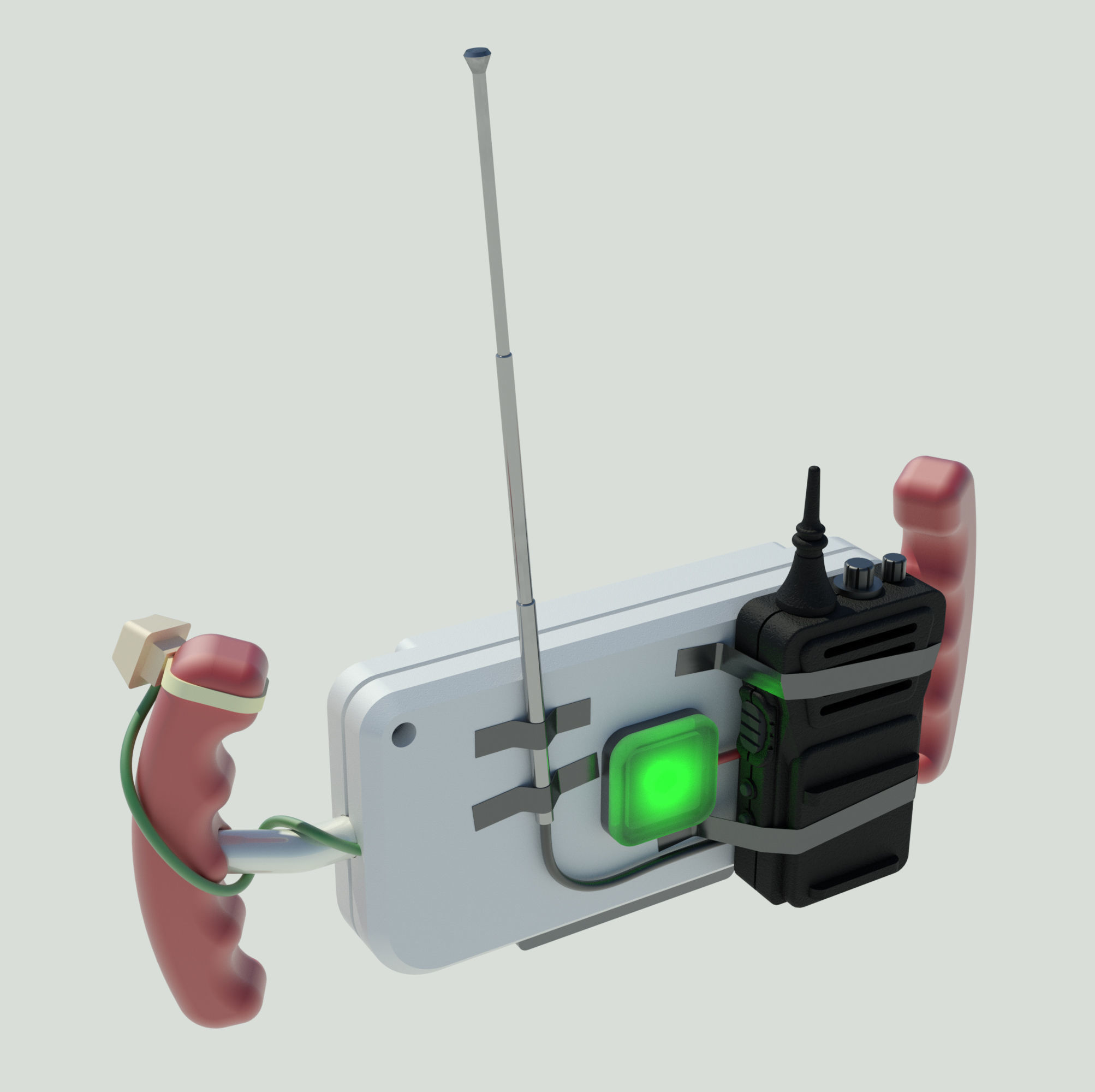 Sally face Super Gear boy game consoles and Walkie talkie 3D print model_3