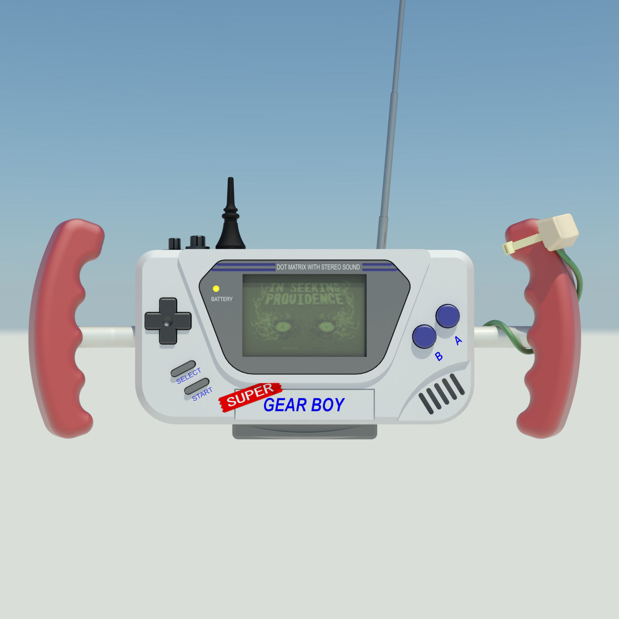 Sally face Super Gear boy game consoles and Walkie talkie 3D print model_1