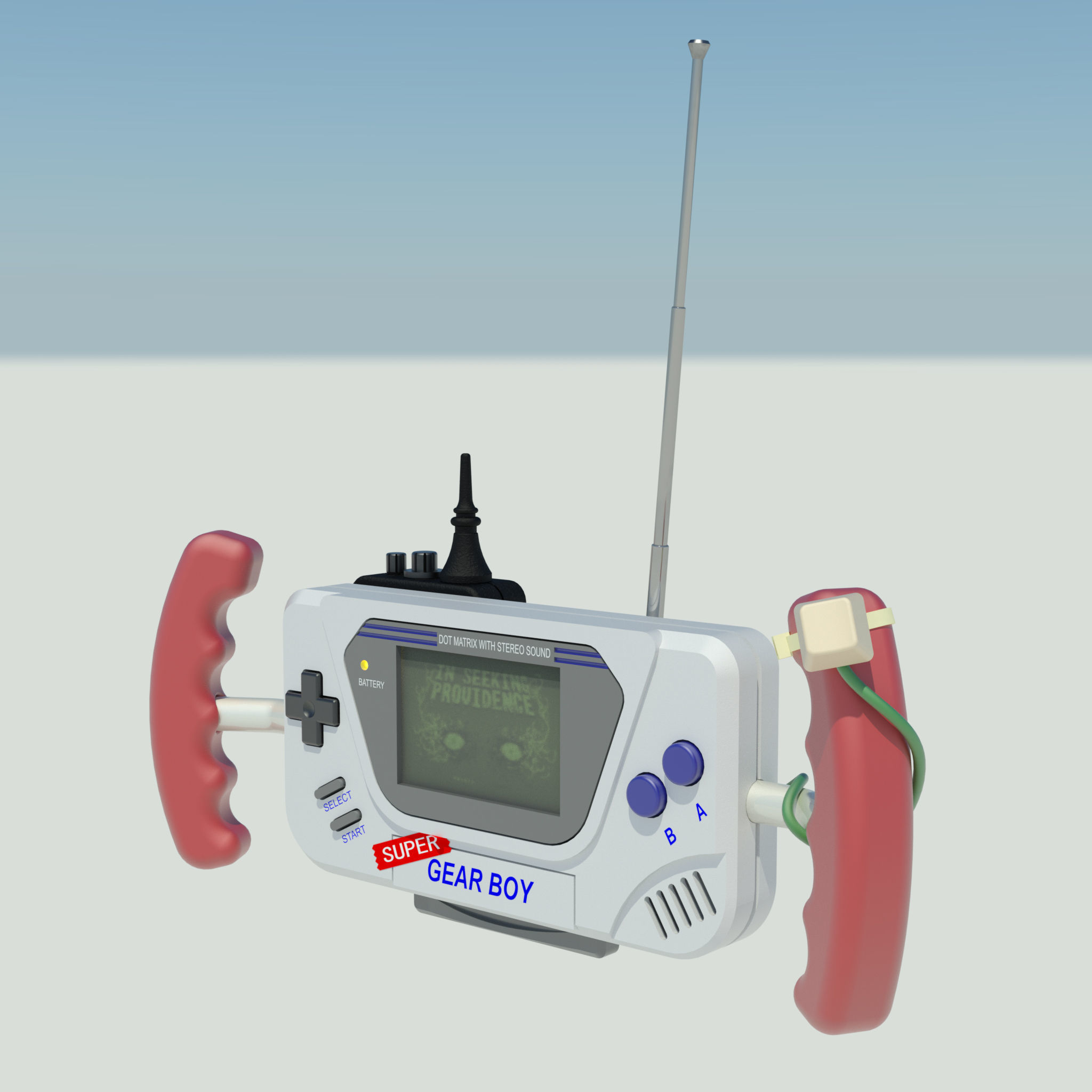 Sally face Super Gear boy game consoles and Walkie talkie 3D print model_0