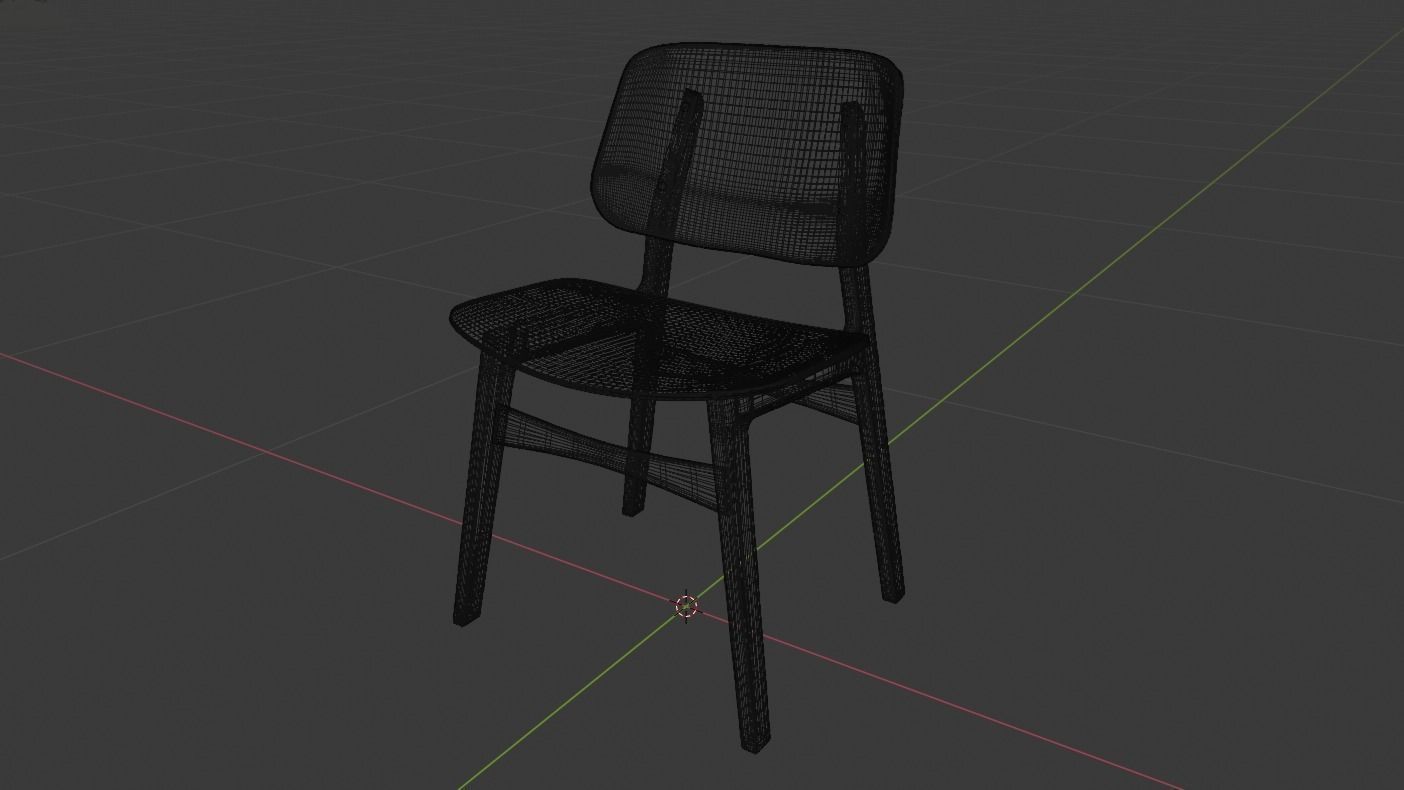 Wooden Chair Free 3D model_2