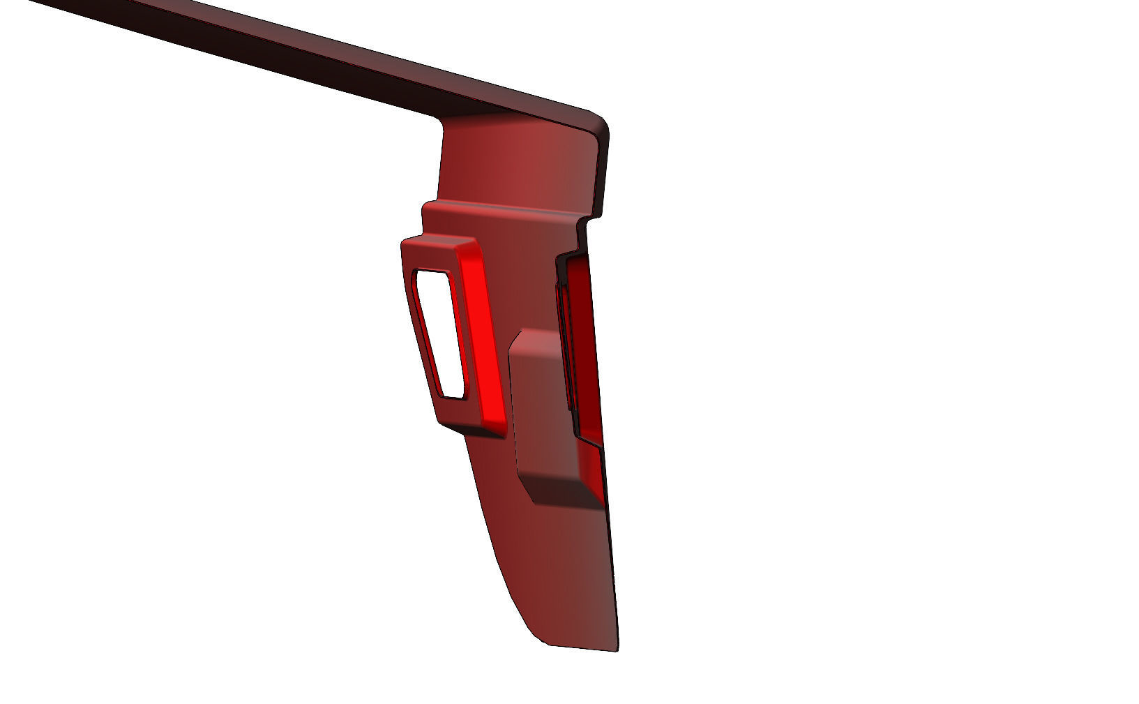 Car trunk lid panel 3D print model_11