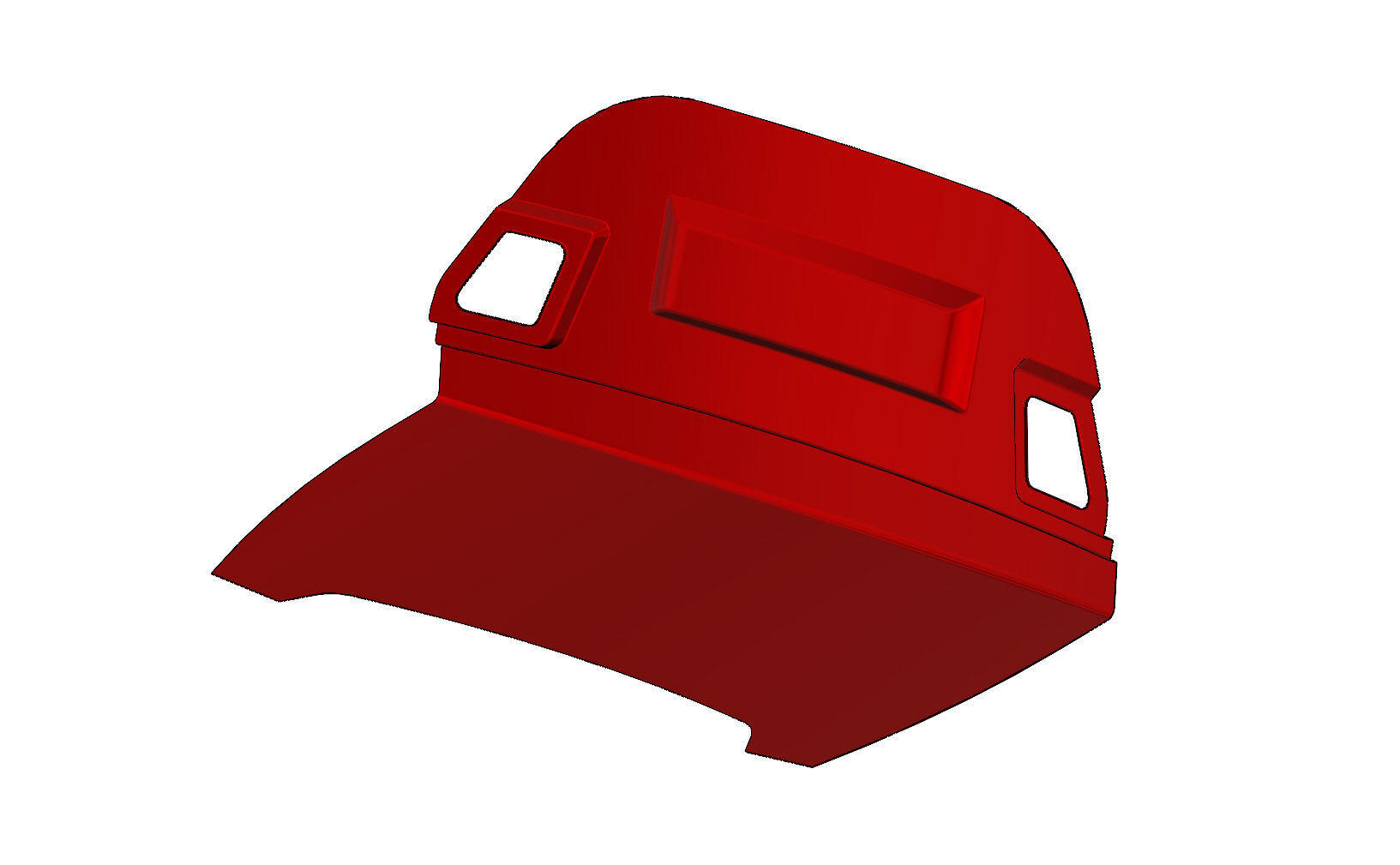 Car trunk lid panel 3D print model_7