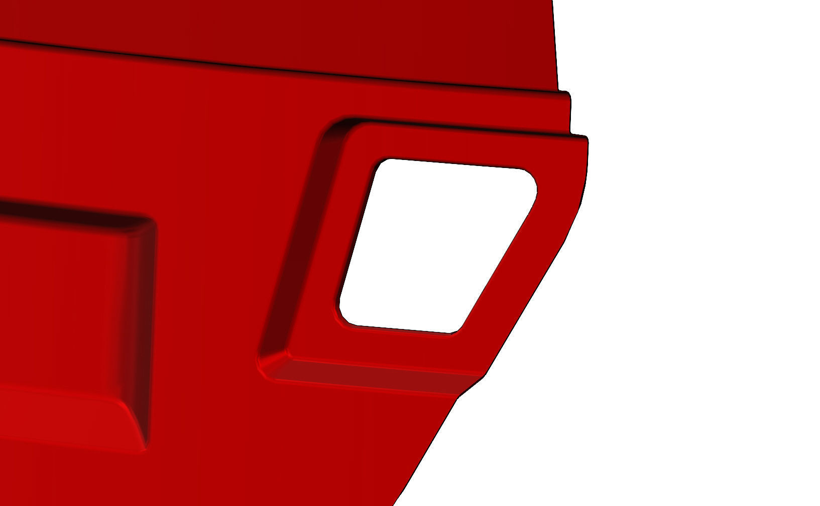 Car trunk lid panel 3D print model_9