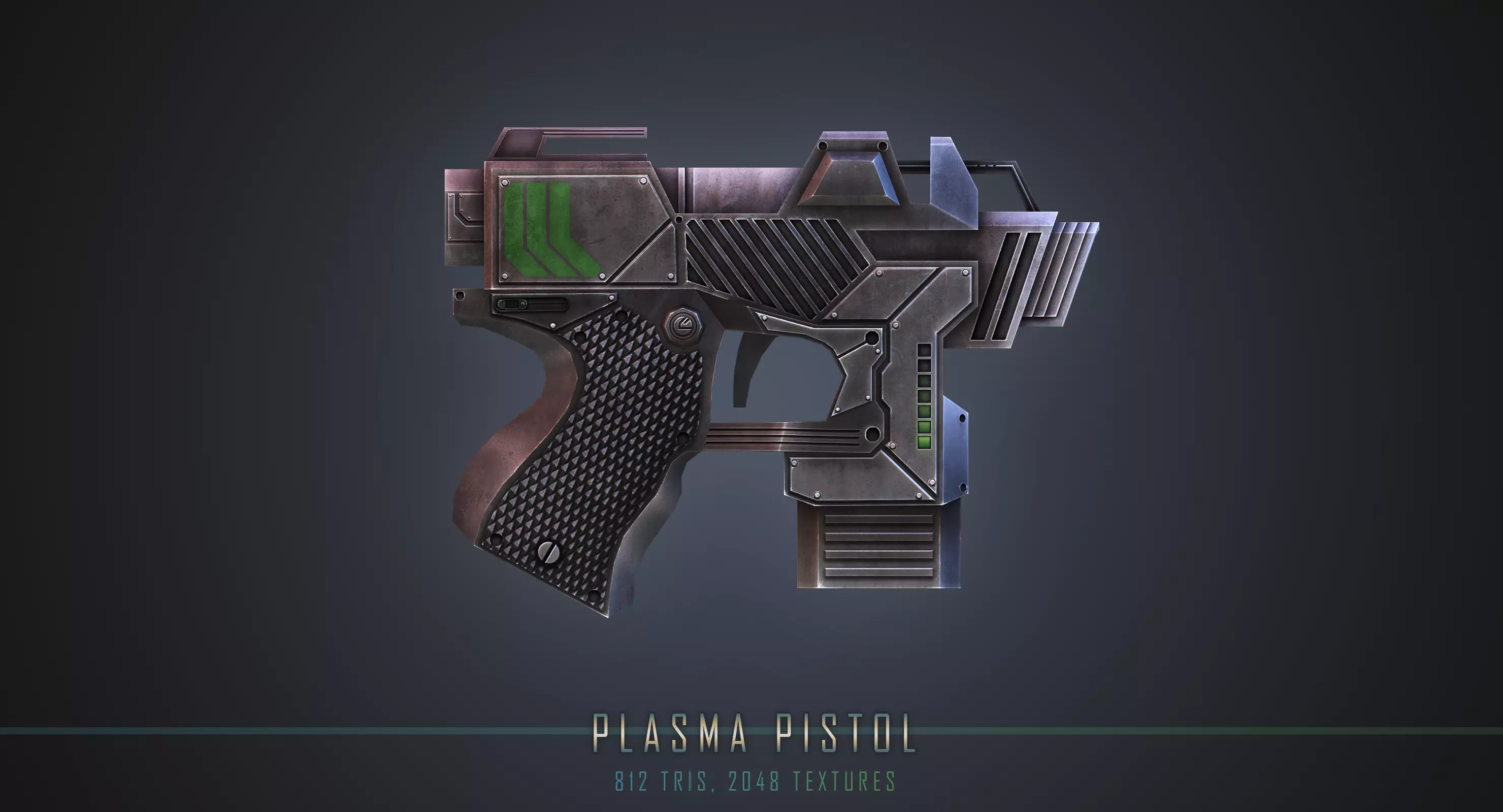 Plasma Pistol Low-poly 3D model