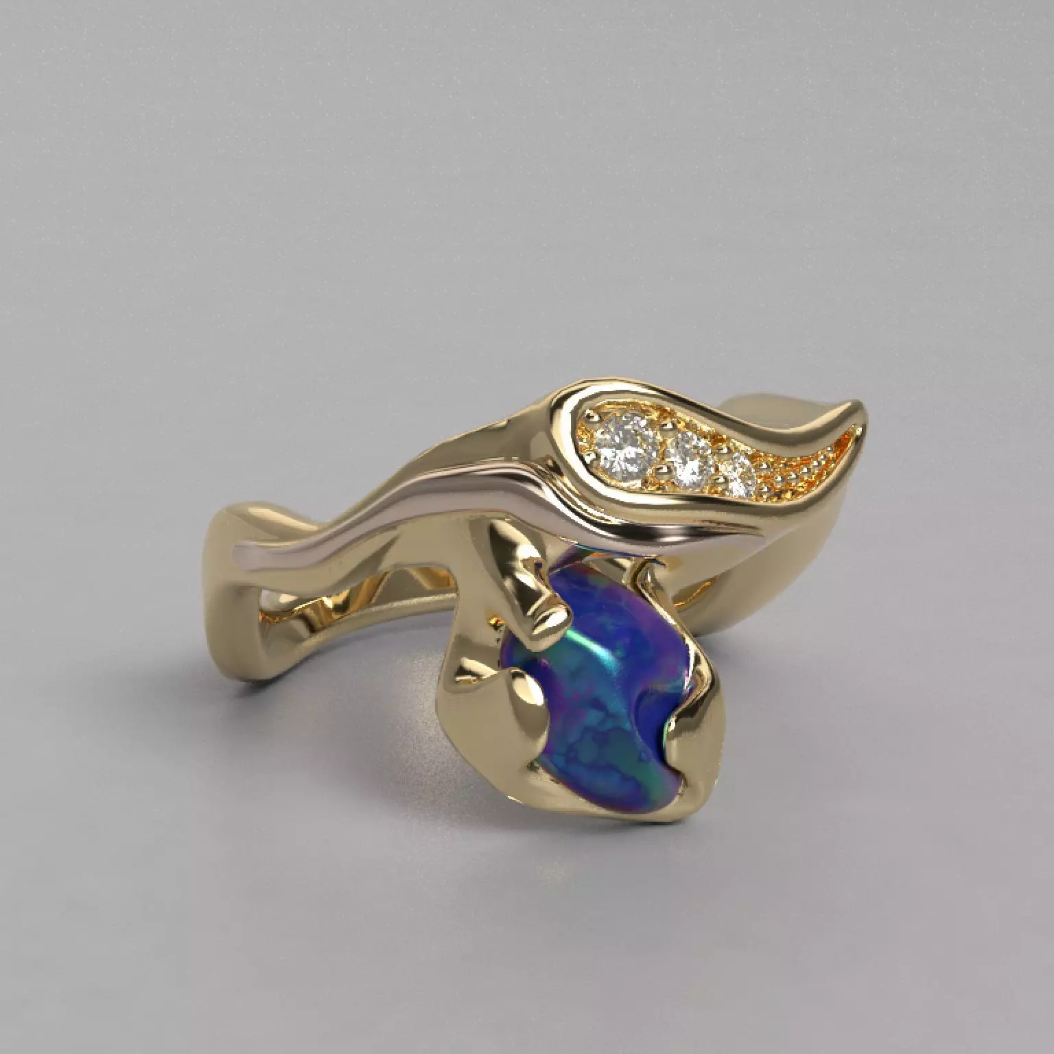 Anillo Super Elegante moderno Elegant Solitaire Ring 3D model
