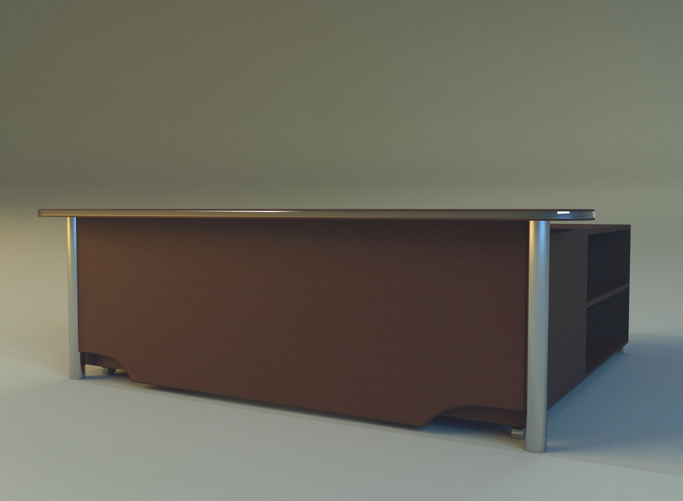 Computer table big 3D model_5