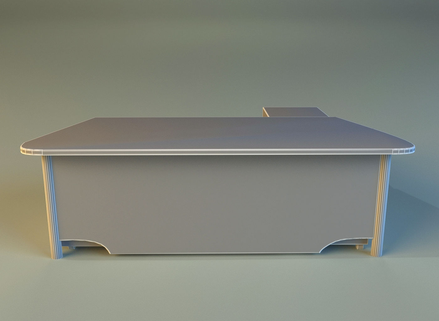 Computer table big 3D model_11
