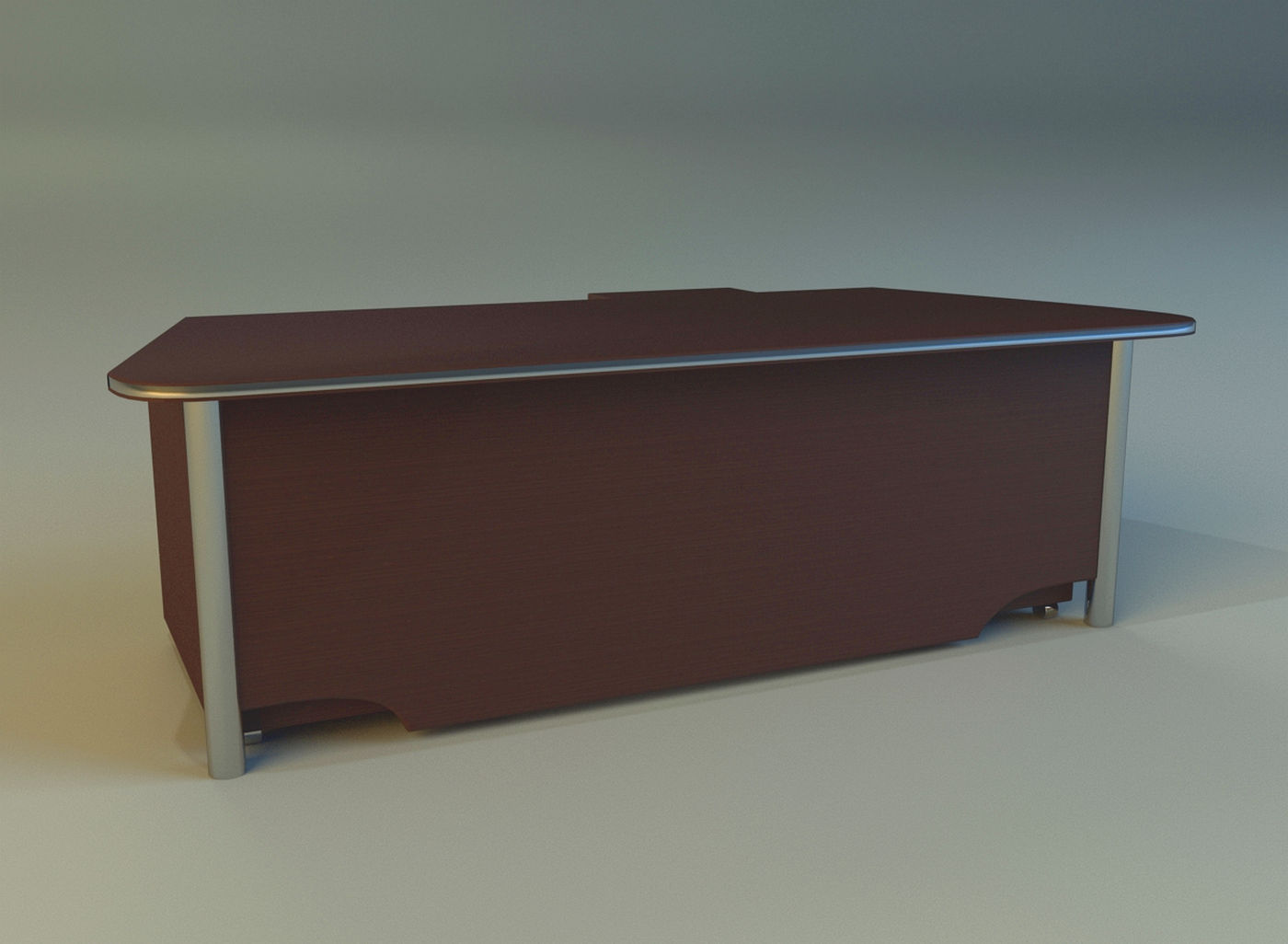 Computer table big 3D model_2