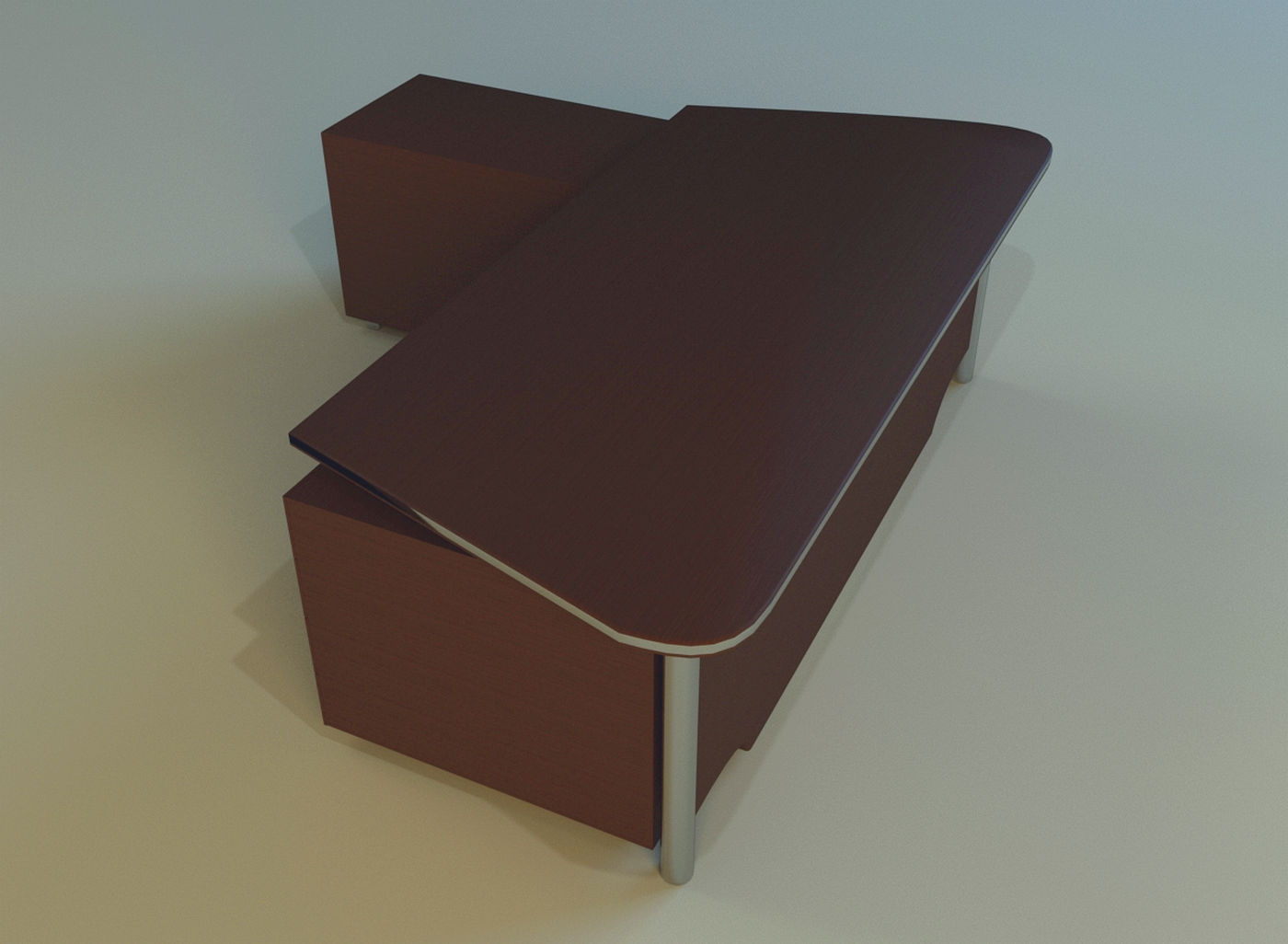 Computer table big 3D model_6