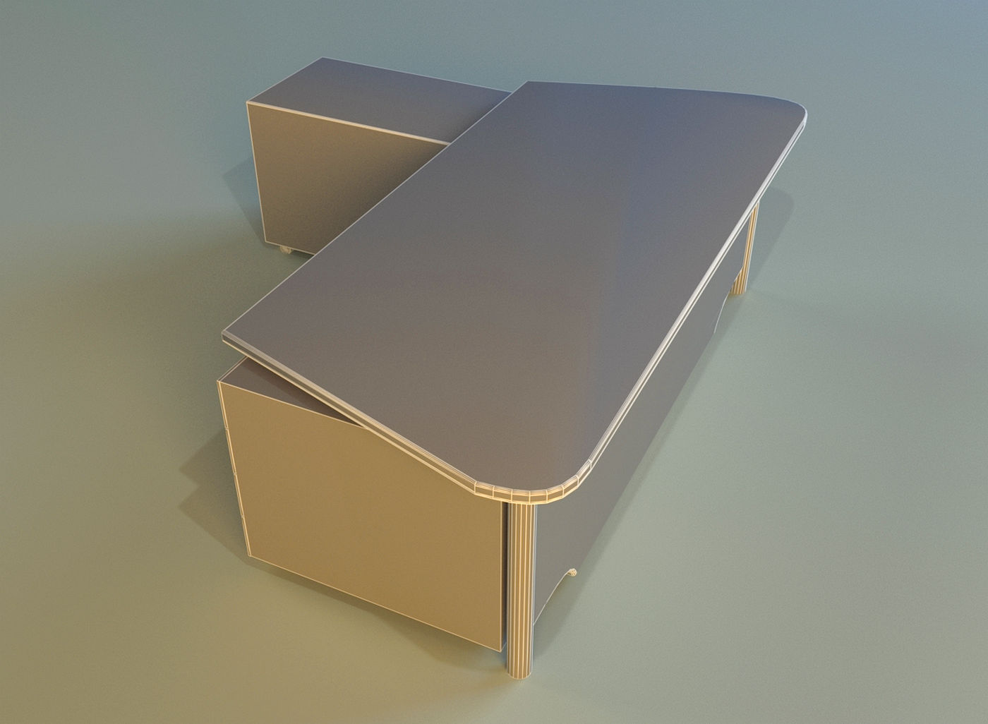 Computer table big 3D model_17