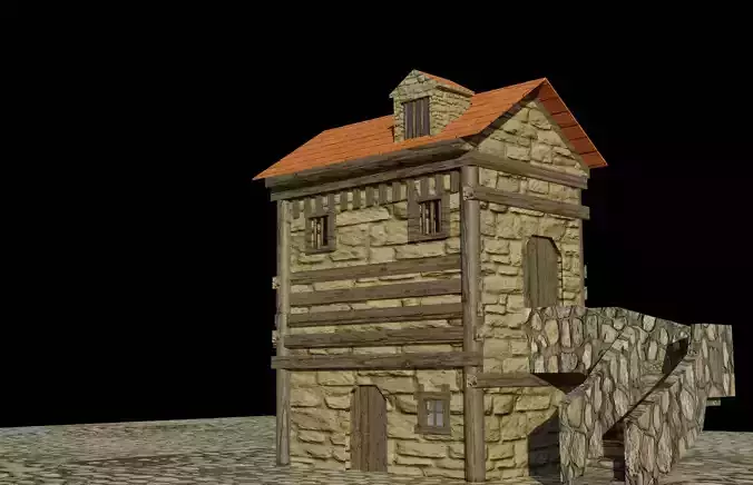 House Old Medieval Free 3D model