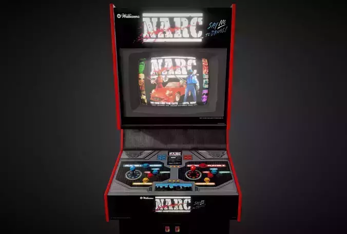 Narc Arcade Machine Low-poly 3D model