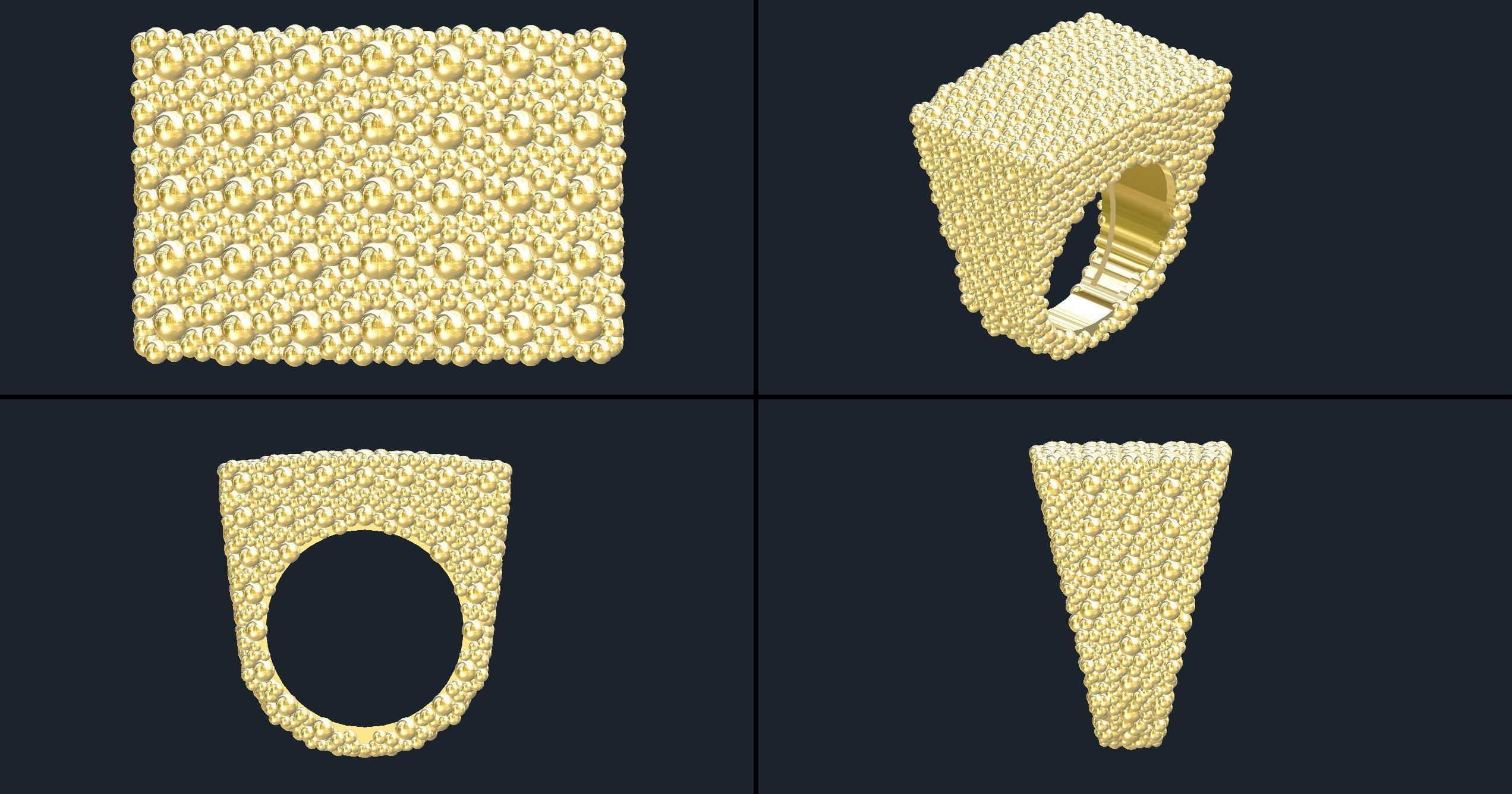 Anillo tipo Rectangulo Ring 3D model_4