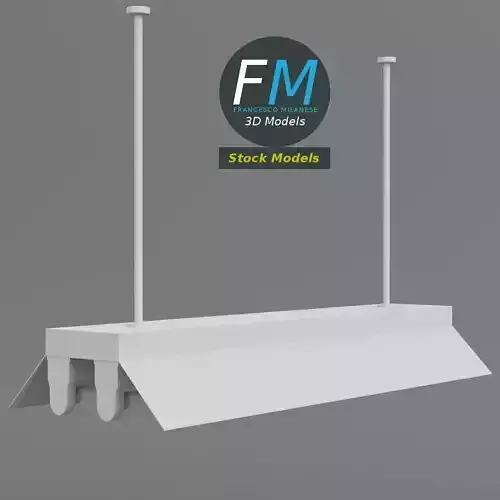 Double neon ceiling lamp