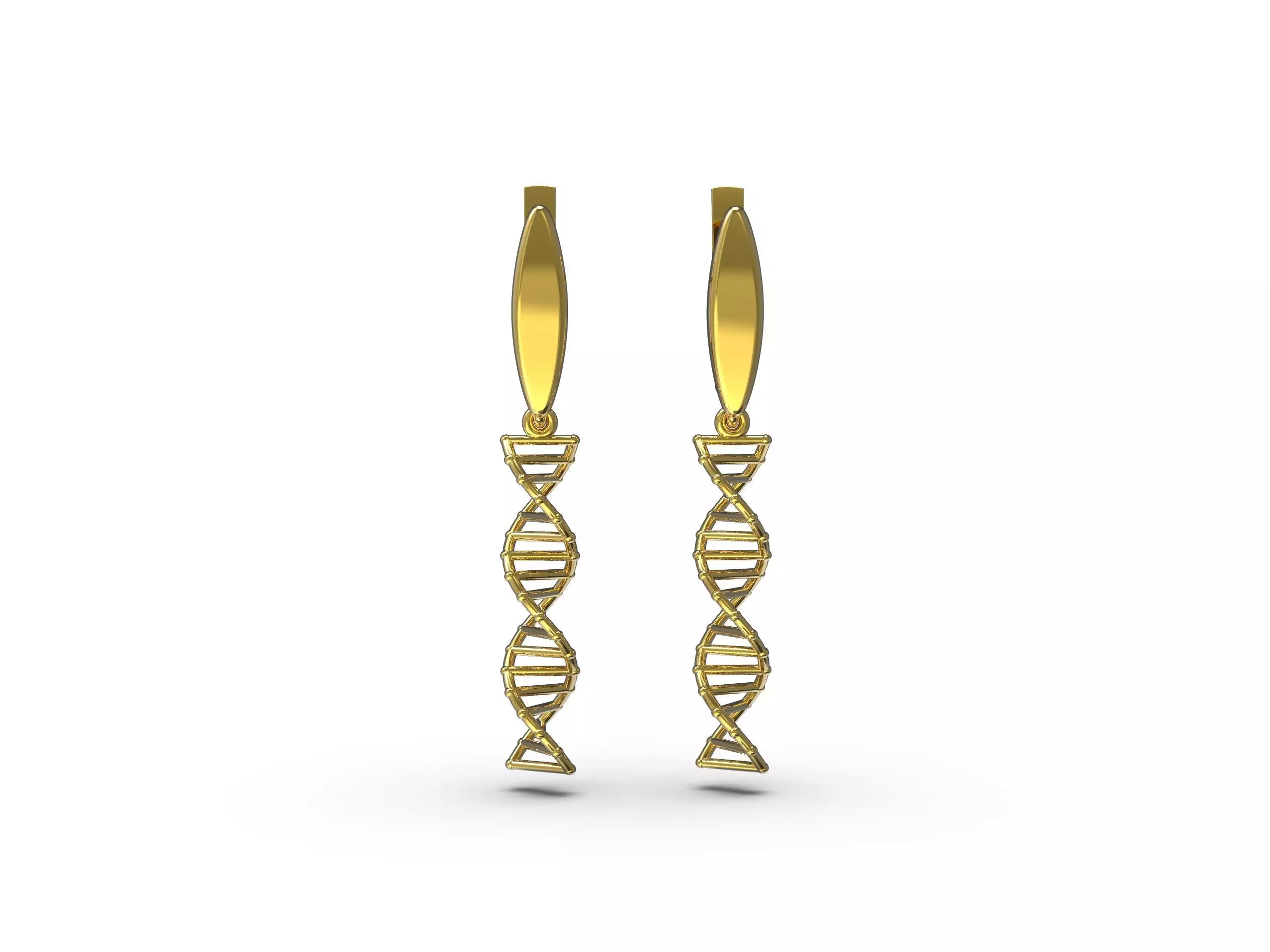 Earrings DNA 3D print model