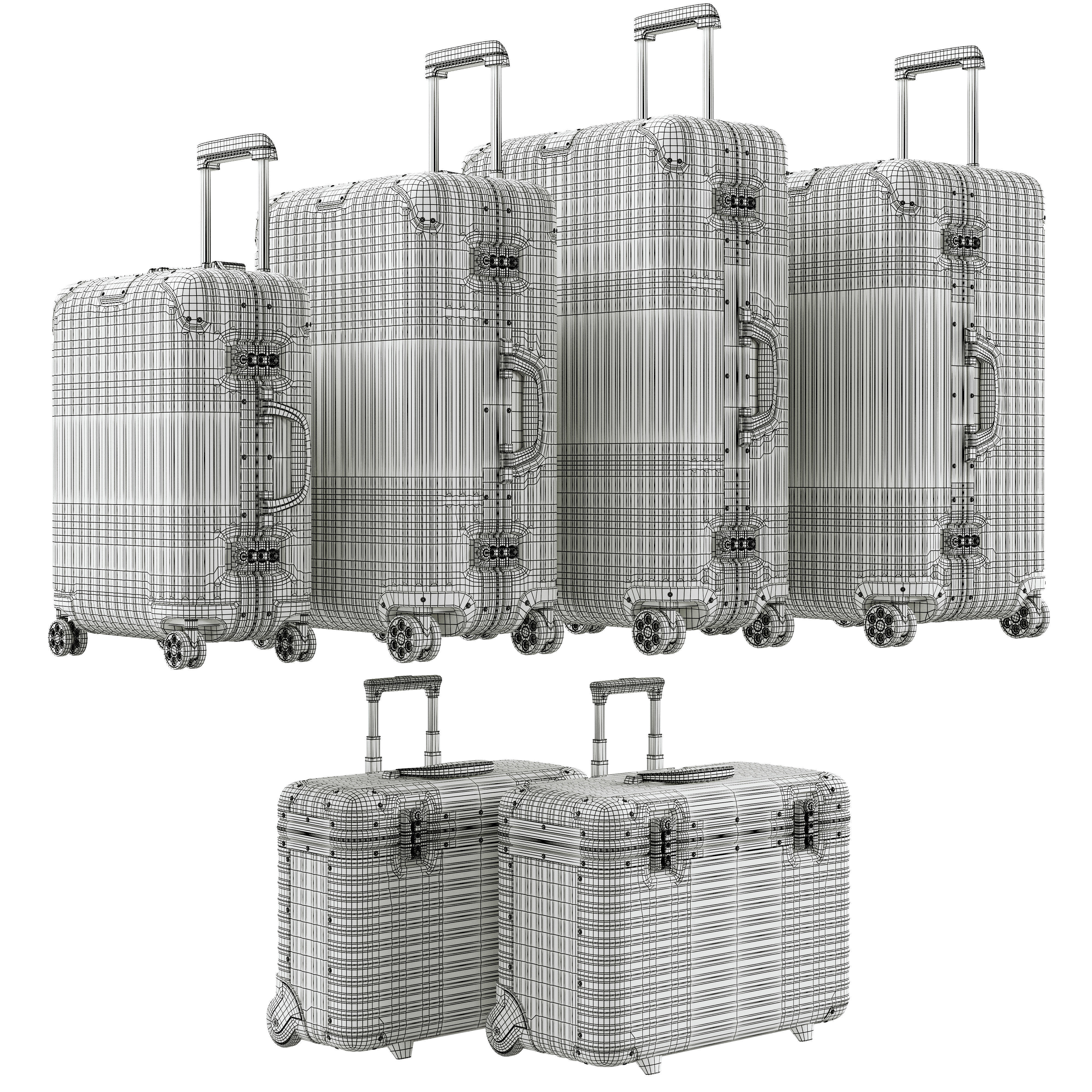 Rimowa Suitcase Collection 3D model_5