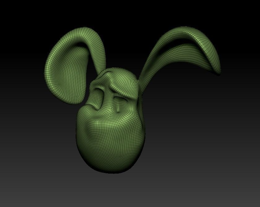 Marching Bunny with the sign Low-poly 3D model_7