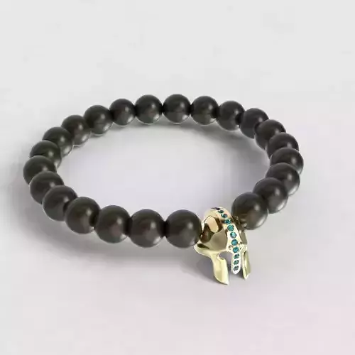 pulsera de un casco con piedras bracelet of a helmet with stones
