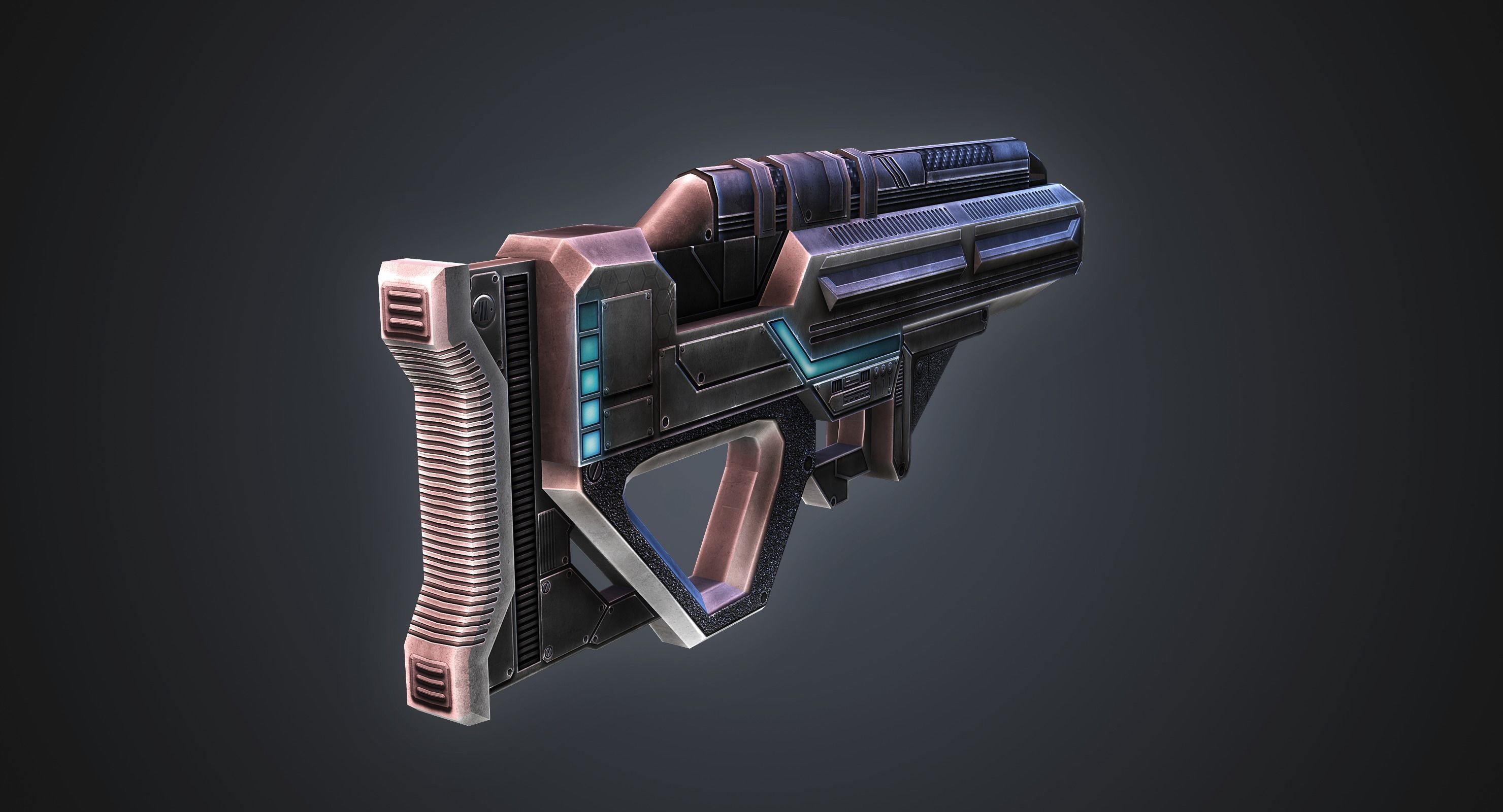 Pulse Cannon  Low-poly 3D model_3