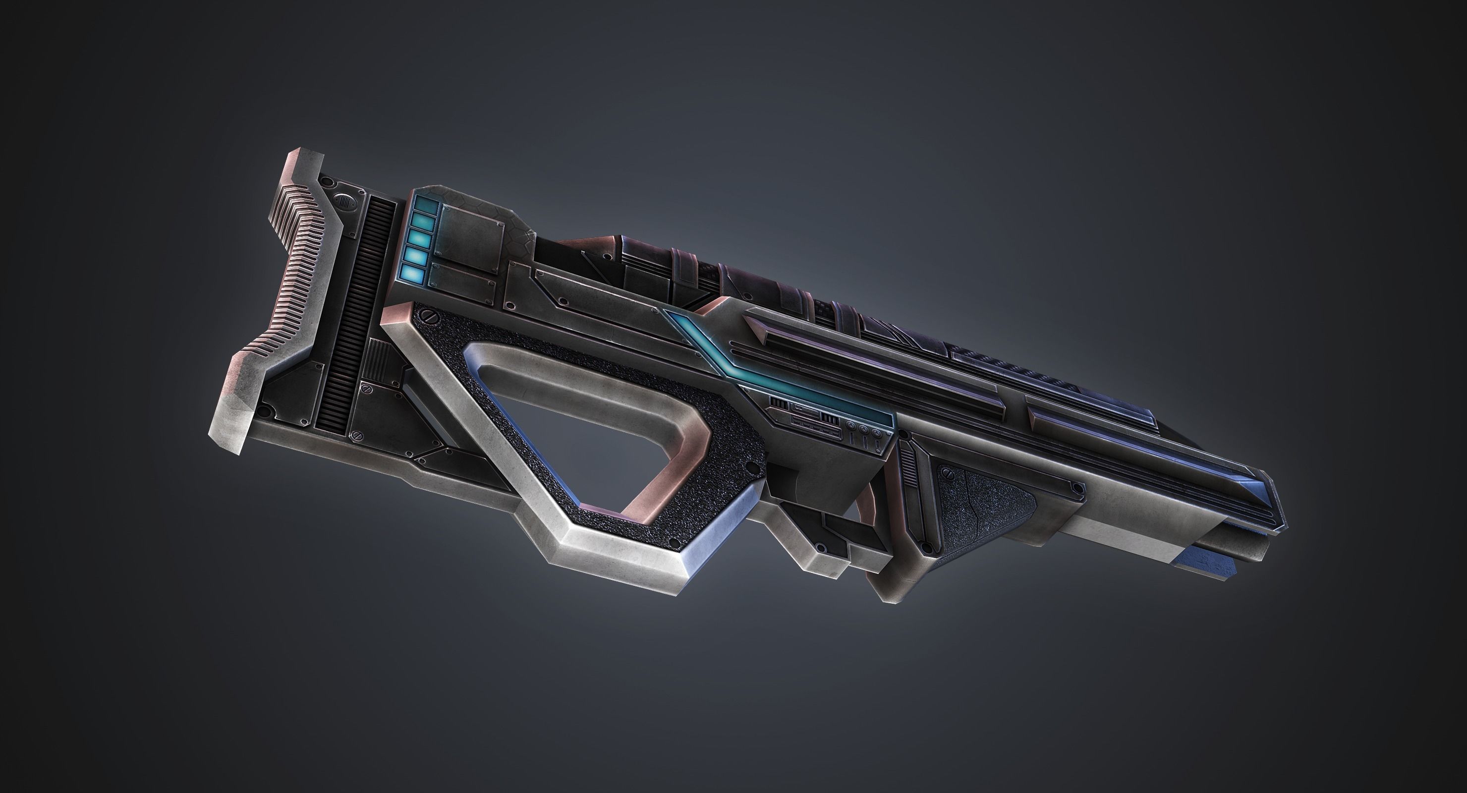 Pulse Cannon  Low-poly 3D model_5