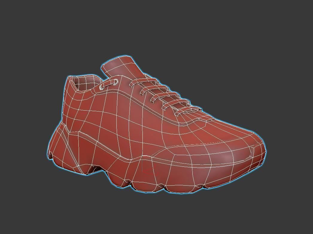 Shoes Low Poly Model Low-poly 3D model_8