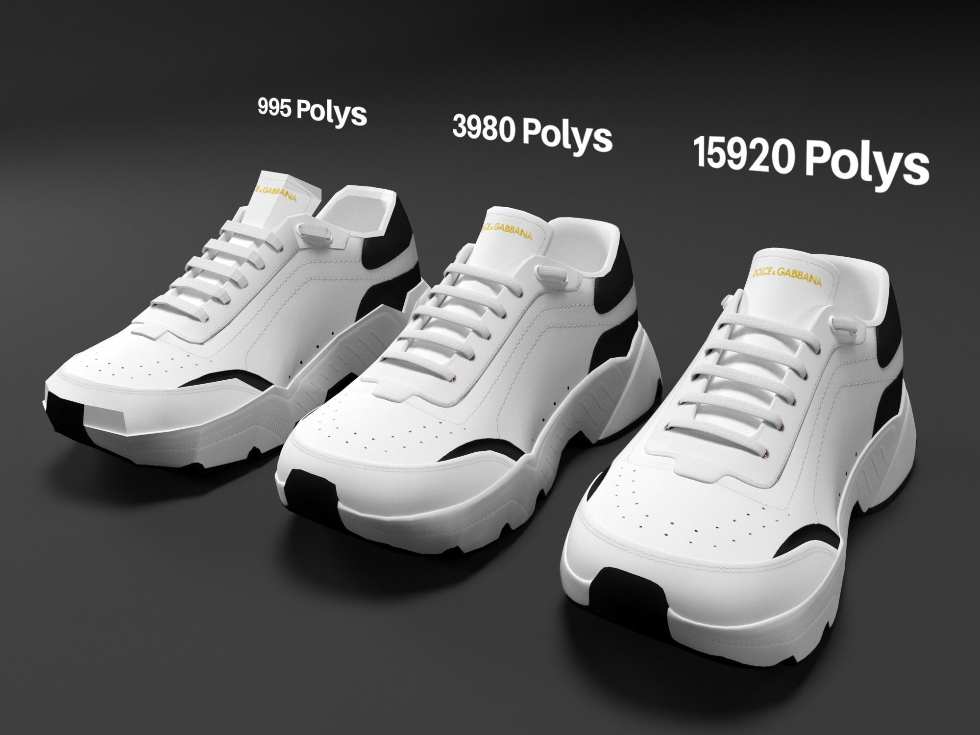 Shoes Low Poly Model Low-poly 3D model_6