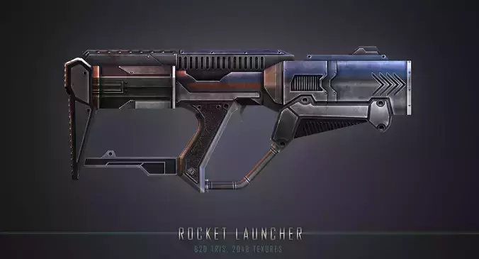 Rocket Launcher Low-poly 3D model
