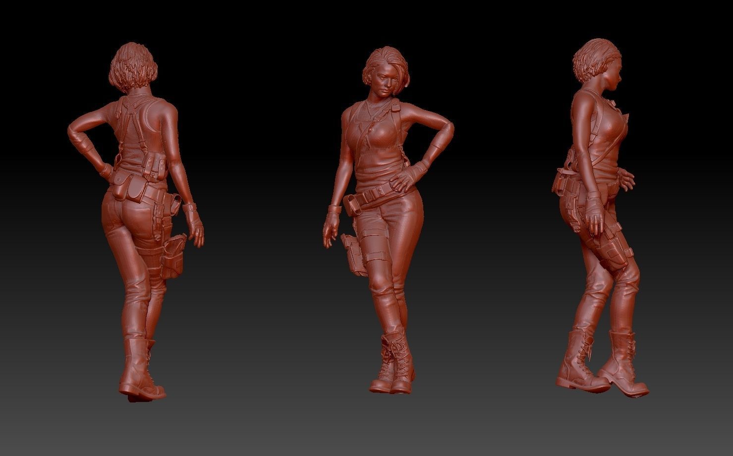jill valentine resident evil 3 remake Free 3D print model_1