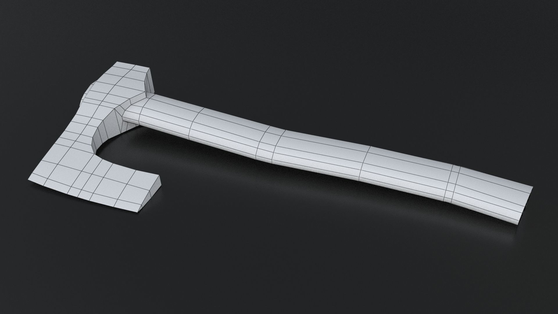 Scandinavian Axe Low-poly 3D model_7